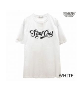 スヌーピー 半袖 Tシャツ アップリケ 刺繍 カジュアル ホワイト S