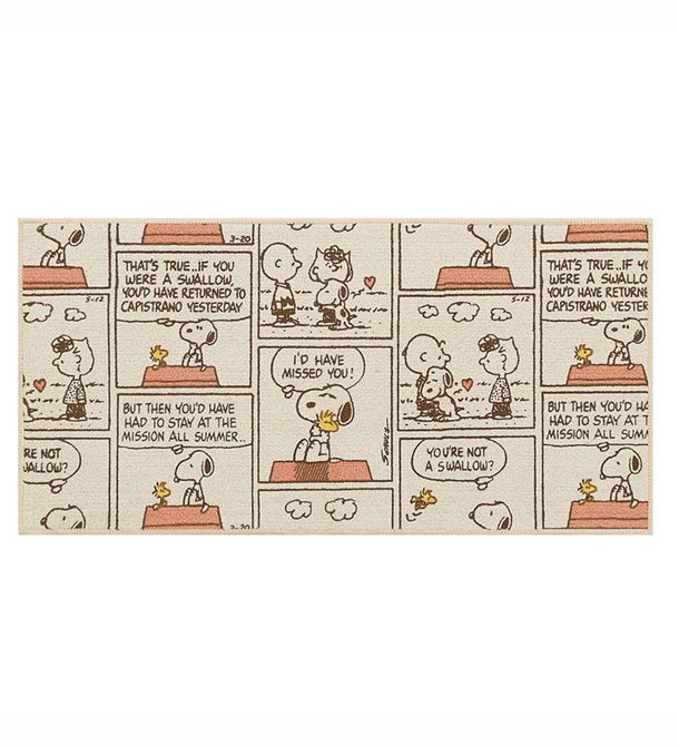 スヌーピー ピーナッツコミック ロングマット９０ｃｍ Hopely