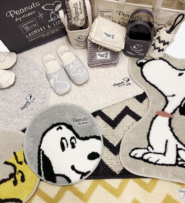 スヌーピー クリーンl スリムランドリーストレージ グレー Hopely