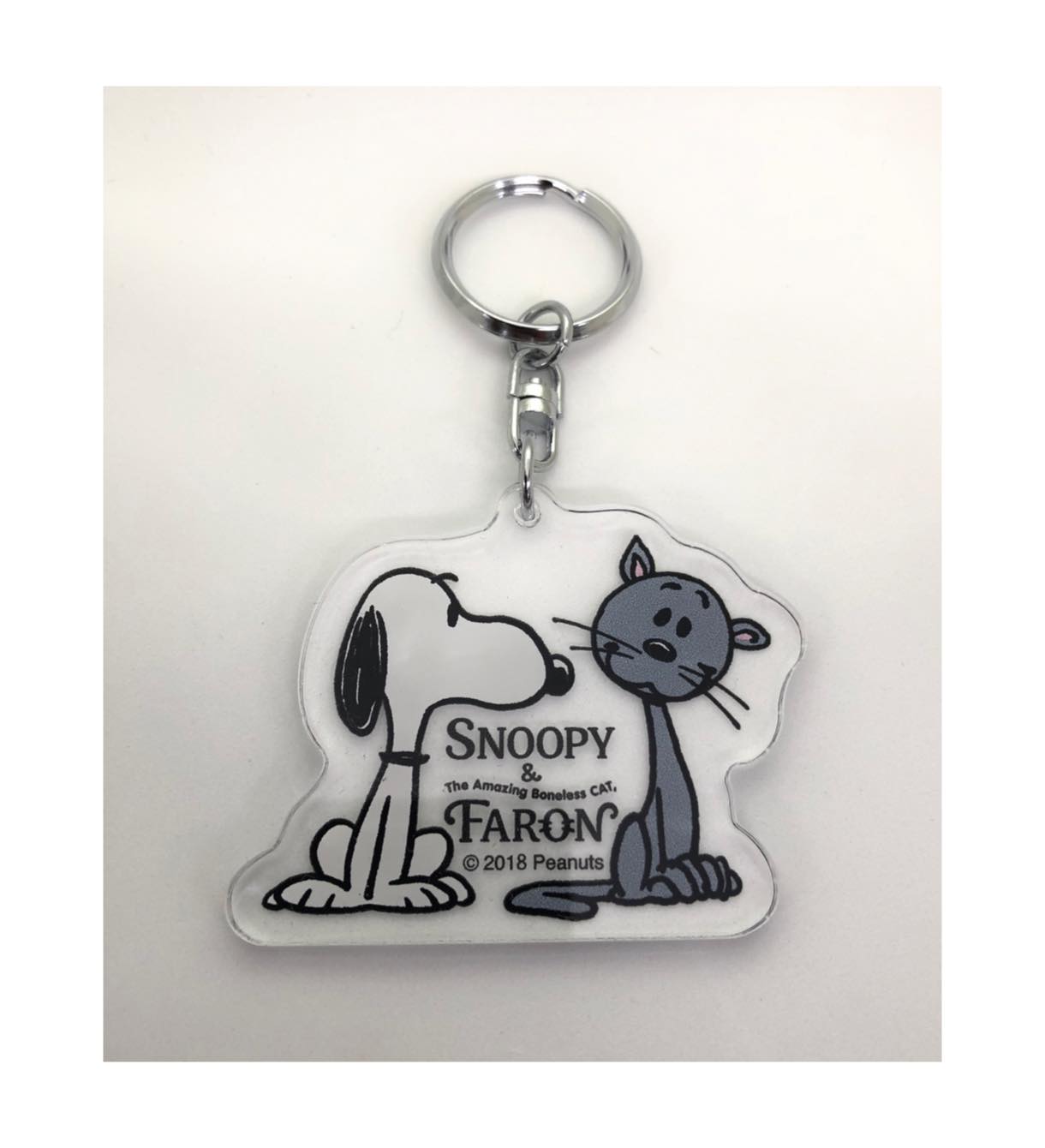 アクリルダイカットキーホルダー 横向き ファーロン スヌーピー Ushi Hopely
