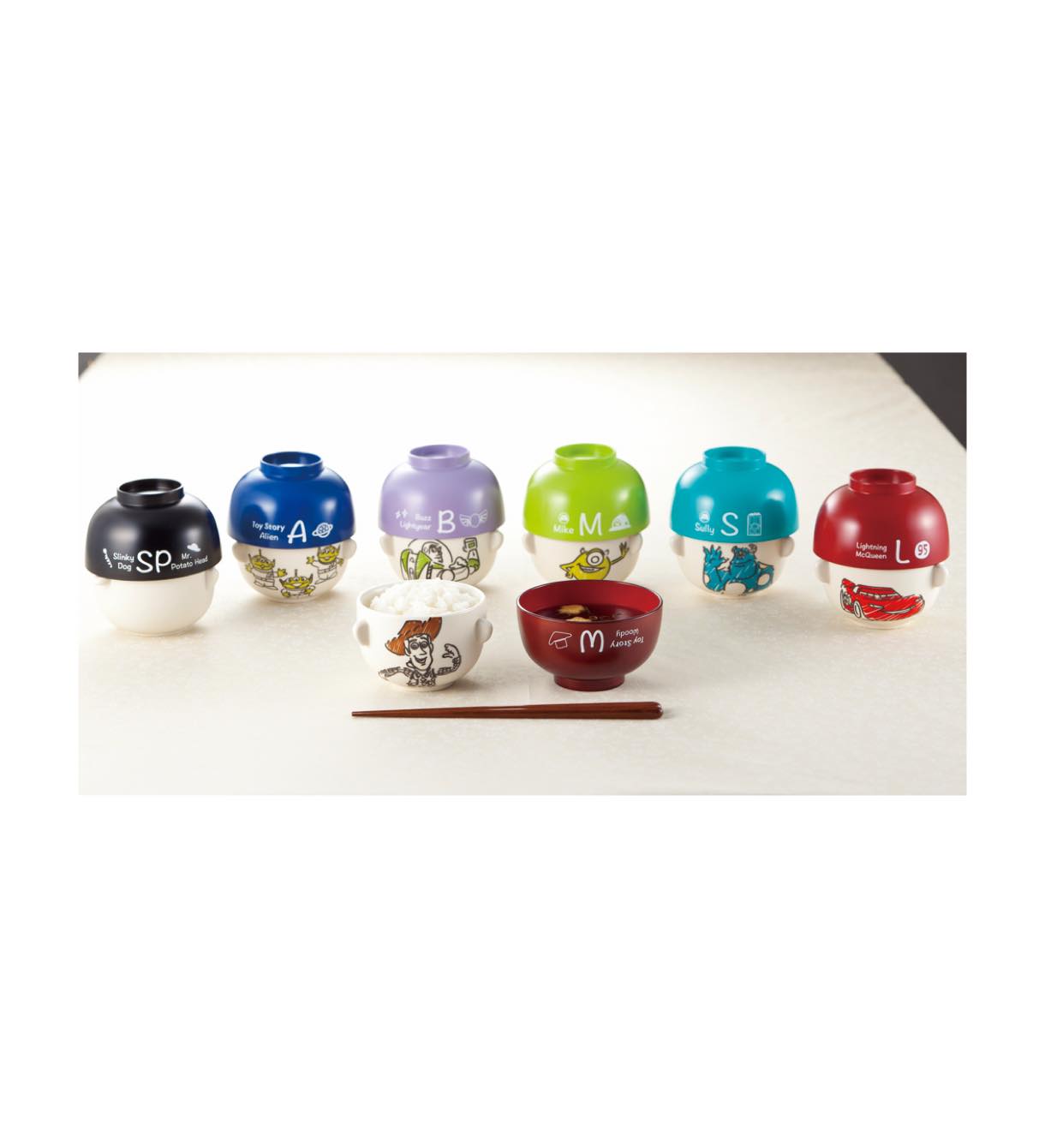 ディズニー モンスターズ インク 汁椀 茶碗 セット ミニ スケッチ柄 サリー Hopely