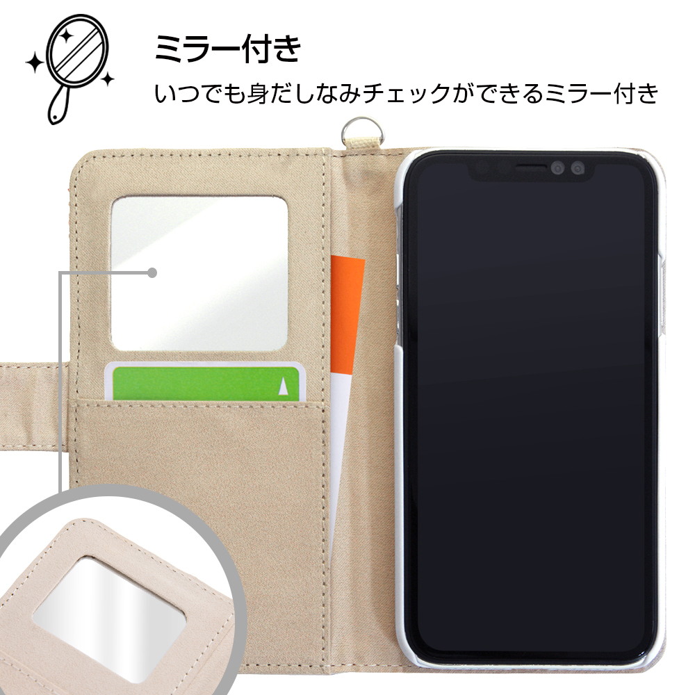 Iphone Xr ディズニーキャラクター サガラ刺繍 手帳型ケース 帆布 ミッキー Hopely