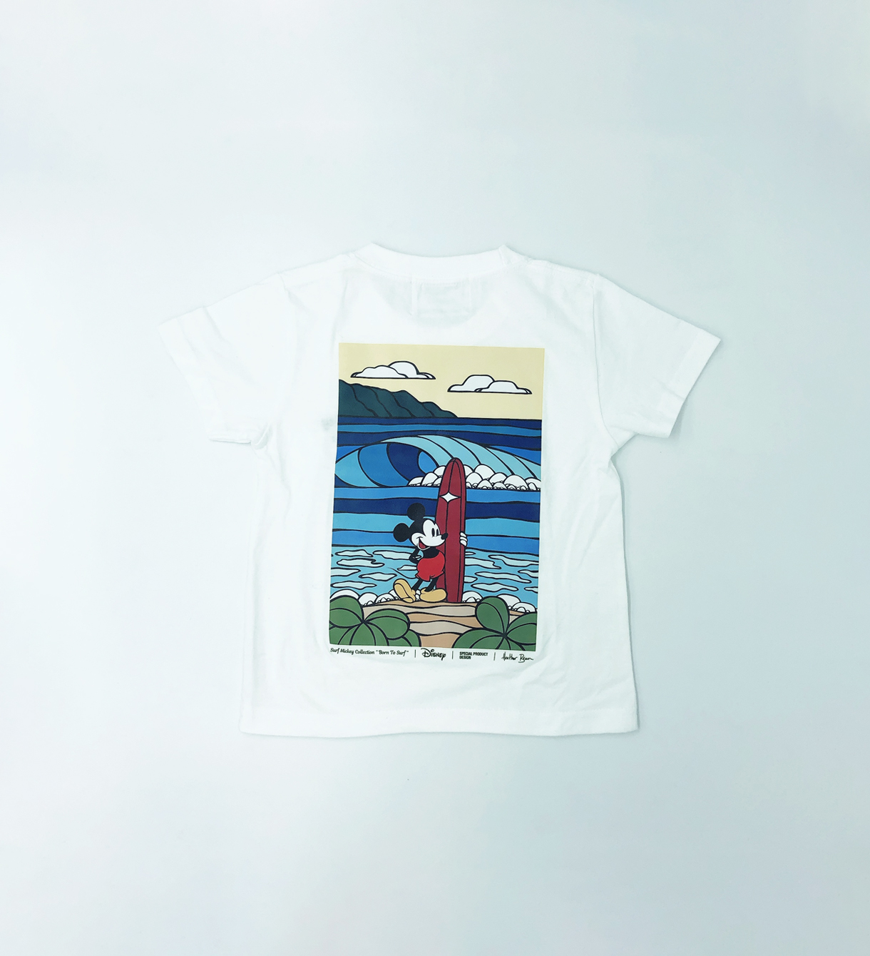 Surf Mickey Collection Heather Brown T Shirt Kids Born To Surf Hopely