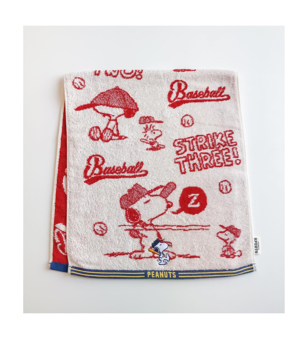 フェイスタオル ベースボール スヌーピー Nish Hopely
