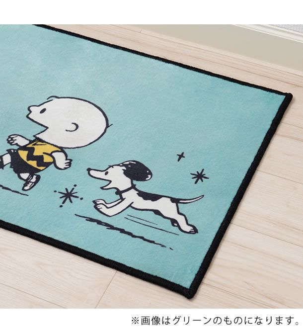 スヌーピー キッチンマット チェイス 45 1 ブラウン Hopely