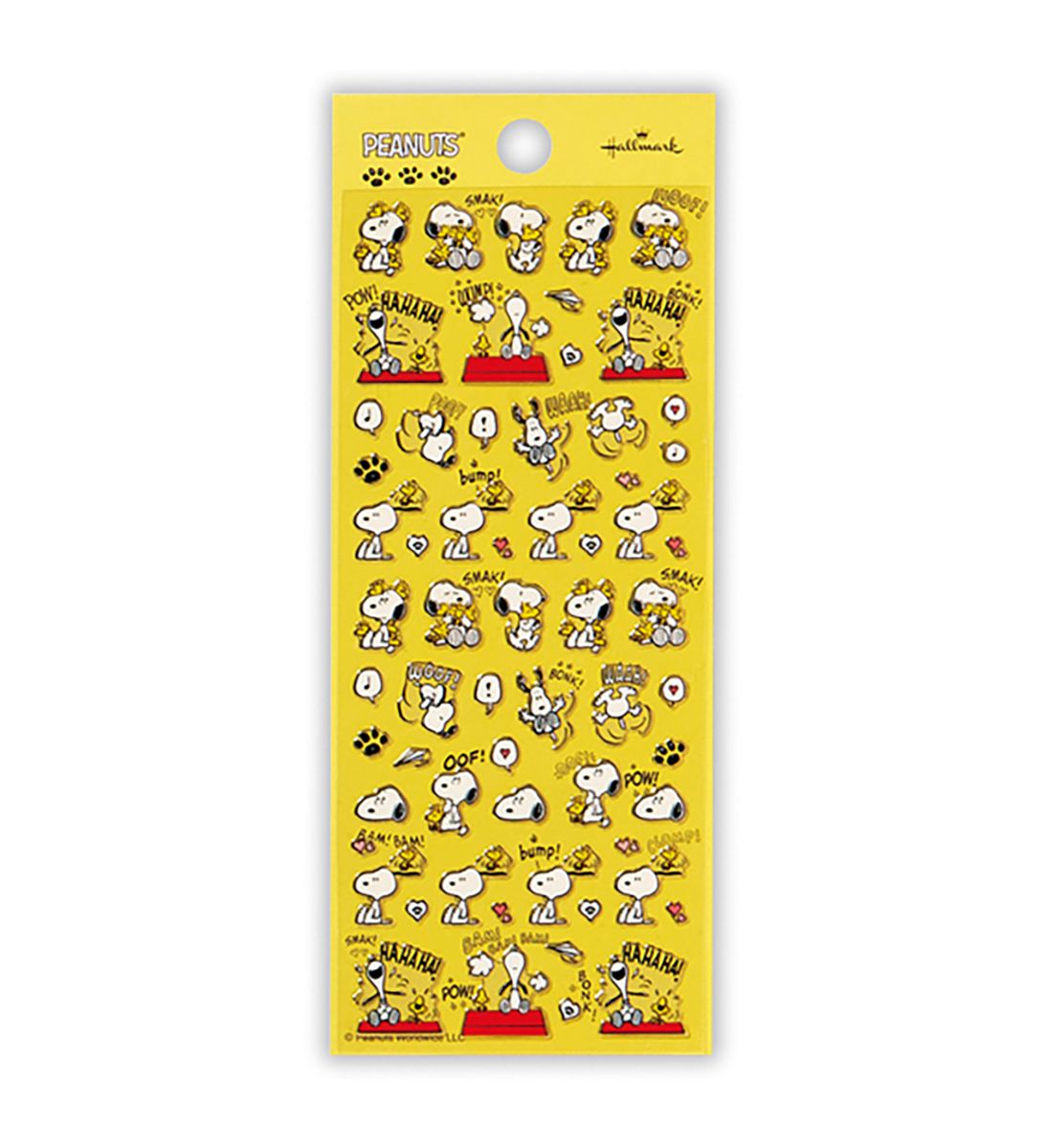 スヌーピー シール フチドリ 仲良し ウッドストック Hall Hopely