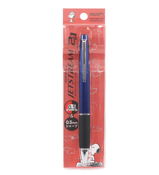 スヌーピー ジェットストリーム 2色ボールペン+シャープペンシル 0.5mm