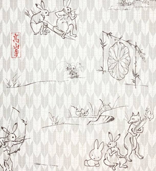Miffy 鳥獣戯画 ミッフィー 蛇腹ポストカード Nv Mari Hopely