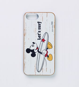 SURF MICKEY iPhone8Plus CASE BAMBOO Let's surf ミッキー