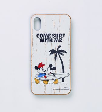 SURF MICKEY iPhoneX CASE BAMBOO COME SURF WITH ME ミッキー&ミニー