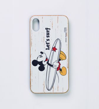 SURF MICKEY iPhoneX CASE BAMBOO Let's surf ミッキー