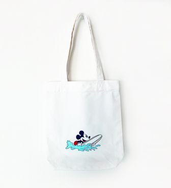 SURF MICKEY FLAT TOTE BAG WAVE RIDER ミッキー