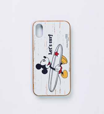 SURF MICKEY iPhoneXS MAX CASE BAMBOO Let's surf ミッキー