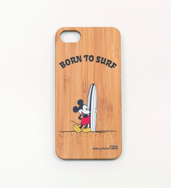 SURF MICKEY iPhone8 CASE BAMBOO BORN TO SURF ミッキー