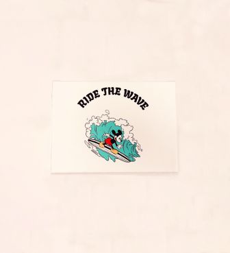 SURF MICKEY WALL CANVAS ART RIDE THE WAVE ミッキー