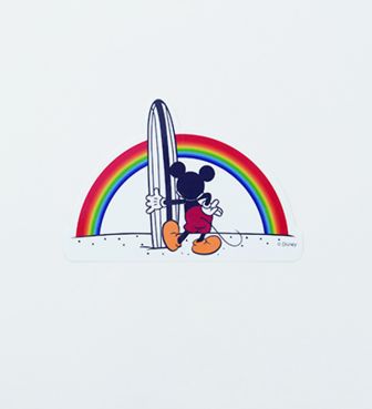SURF MICKEY STICKER RAINBOW ミッキー