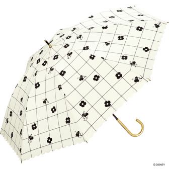 日傘 遮熱 50cm 遮光フラワーチェック ミニー WORL