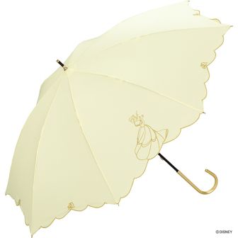 日傘 遮熱 50cm イエロー 遮光ドレススカラップ ベル WORL