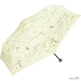 折りたたみ日傘 50cm 遮光100エーカーの森ミニ プー WORL