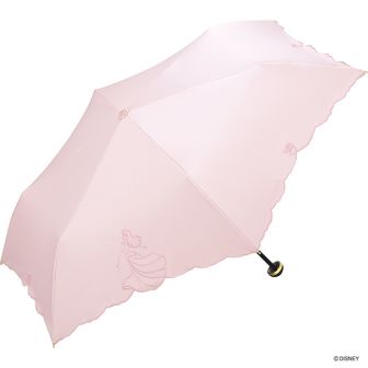 折りたたみ日傘 50cm 遮熱 ピンク 遮光ドレススカラップミニ オーロラ姫 WORL
