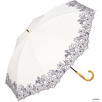 日傘 UVカット 50cm フラワーガーデン刺繍 アリス WORL