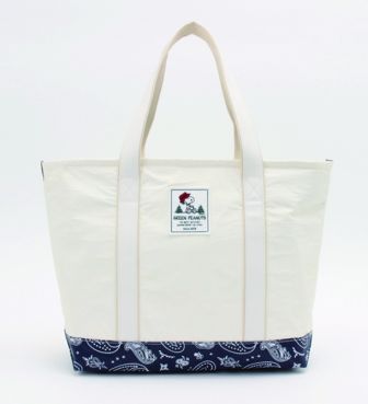 GREEN PEANUTS TOTE BAG(L) PAISLEY スヌーピー