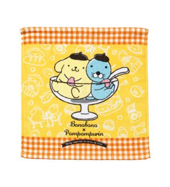 ウォッシュタオル ポムポムプリン×ぼのぼの なかよしカフェ MARU