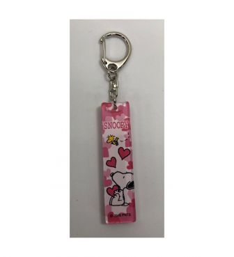 アクリルスティックキーホルダー ハート持ち スヌーピー USHI