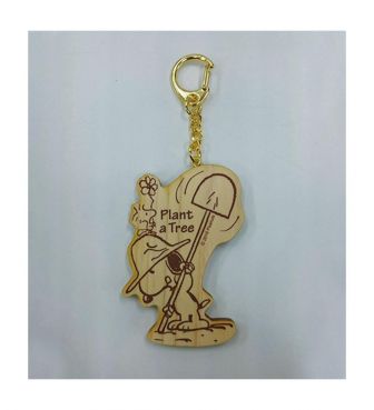 ひのきキーホルダー アウトドア スヌーピー USHI