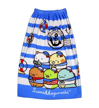 80cm丈スナップ付き巻きタオル すみっコぐらし MARU