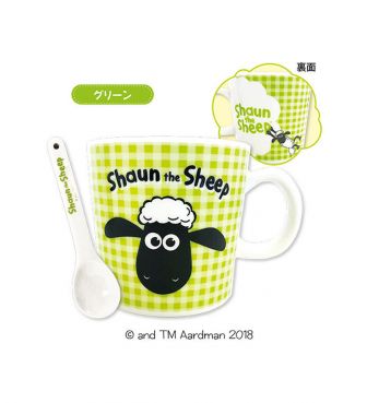 スプーン付きマグ グリーン ショーン SKJA