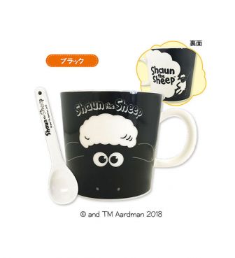 スプーン付きマグ ブラック ショーン SKJA