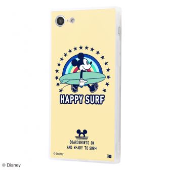 iPhone SE2/SE3/ 8 / 7 /『ディズニーキャラクター』/耐衝撃ケース KAKU トリプルハイブリッド/『ミッキーマウス/Happy Surf』