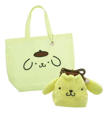 ''ポムポムプリン × Saki Shibata'' ポケッタブルトートバッグ&巾着ポーチ セット