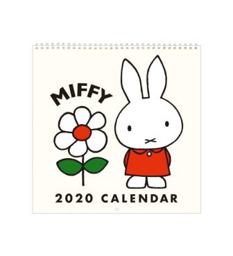壁掛けカレンダー2020 アイボリー フラワー＆ミッフィー SQUA