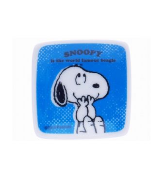 プチ角小皿 ブルー スヌーピー