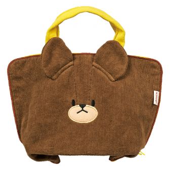 どっとポーチ くまのがっこう ランチバッグ フェイスジャッキー B