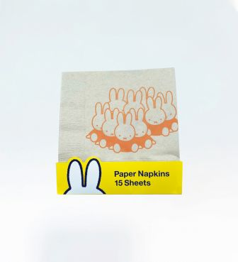 【miffy collection】ペーパーナプキン 25×25cm ナチュラル GLYP