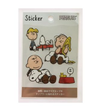 貼って剥がせる 耐熱耐水ステッカー ねそべり スヌーピー