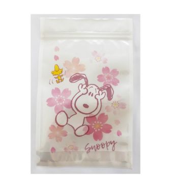 マチ付きジップバッグ さくら スヌーピー