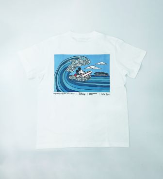 【SURF MICKEY COLLECTION / Heather Brown】T-SHIRT / WAVE RIDER