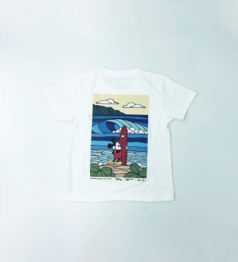 【SURF MICKEY COLLECTION / Heather Brown】T-SHIRT KIDS / BORN TO SURF