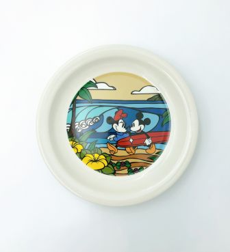 【SURF MICKEY COLLECTION / Heather Brown】PLATE(L) / COME SURF WITH ME