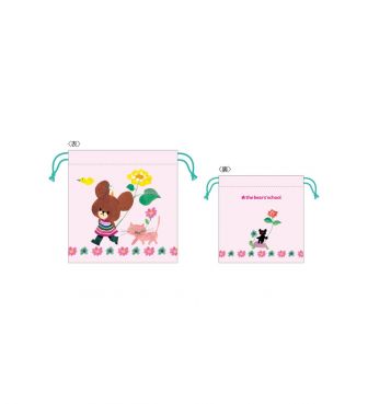 ミニ巾着 カラフルディズ くまのがっこう SQUA