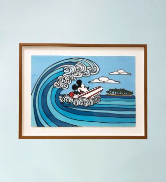 【SURF MICKEY COLLECTION / Heather Brown】ジクレープリントペーパー / WAVE RIDER