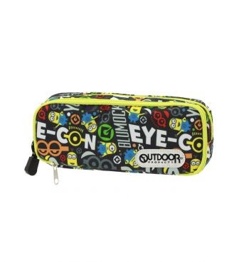 ダブルルームペンケース ブラック OUTDOOR ミニオン SUNS