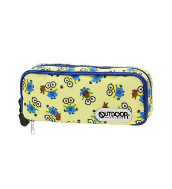 ダブルルームペンケース イエロー OUTDOOR ミニオン SUNS