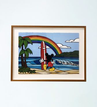 【SURF MICKEY COLLECTION / Heather Brown】ジクレープリントペーパー / RAINBOW