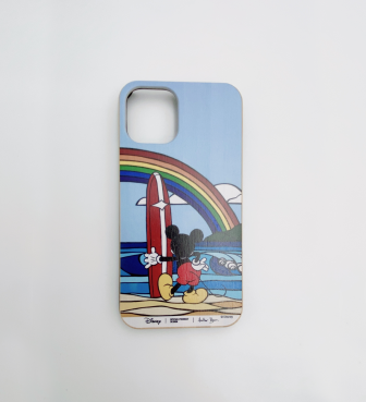 【SURF MICKEY COLLECTION / Heather Brown 】iPhone11Pro CASE / RAINBOW