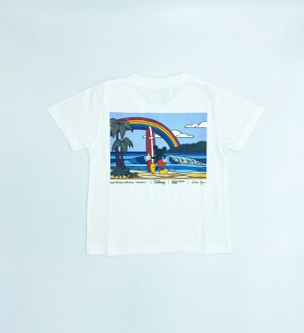 【SURF MICKEY COLLECTION / Heather Brown 】T-SHIRT KIDS / RAINBOW